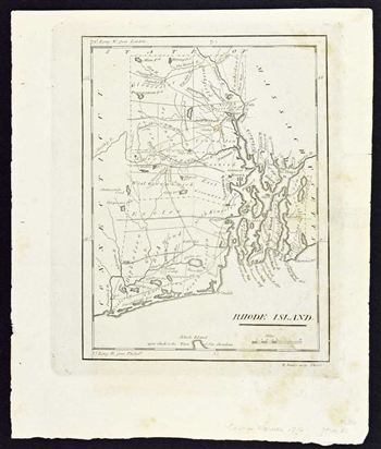 Antique Map of Rhode Island - Carey 1816