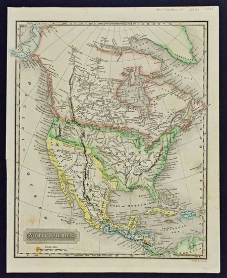 Antique Map of North America - Morse 1825