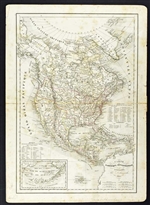 Old Map of N. America w/ Texas Independent - Delamarche - 1844