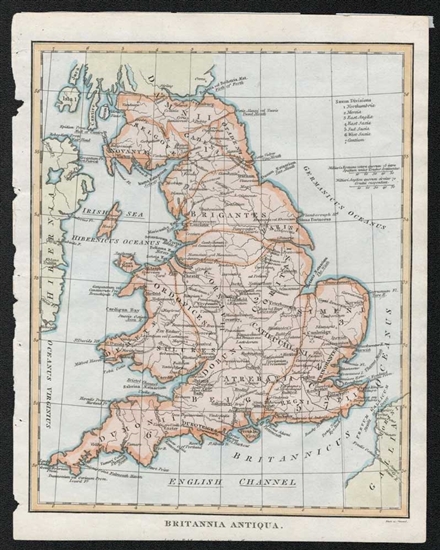 Britannia Antiqua Map - Neele - Great Britain