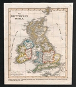 1820 The British Isles Antique Map - Steiler