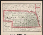 1870 Nebraska or Kansas Antique Map - Cram