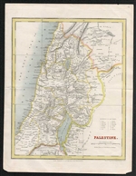 1840 Antique Map of Palestine - John Dower