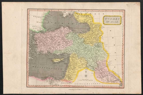 1840 Turkey in Asia Map - Oddy