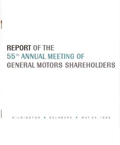 Report of the 55th Annual Meeting of General Motors Shareholders