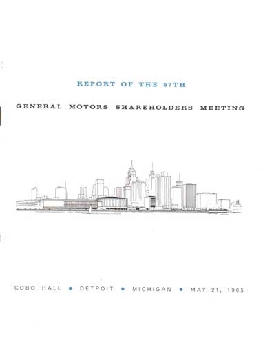 Report of the 57th Annual Meeting of General Motors Shareholders