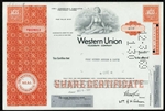 Western Union Corp Preferred Stock Certificate - Orange