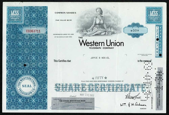 Western Union Telegraph Co Common Stock