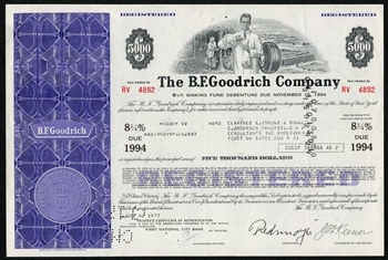 The B.F. Goodrich Company Stock Certificate