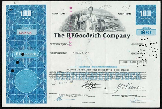 The B.F. Goodrich Company Common Stock - Blue
