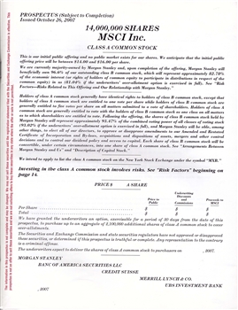 MSCI Inc. IPO Prospectus