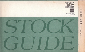 1991 Shearson Lehman Brothers Stock Guide