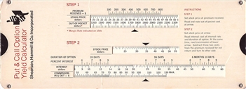 Shearson, Hammill Put & Call Yield Calculator