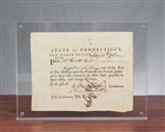 1782 State of Connecticut Promissory Note - Revolutionary War