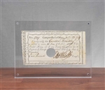1789 Pay Table Note Signed by Oliver Wolcott Jr.