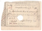 1790 Note Signed by Peter Colt and Ralph Pomeroy
