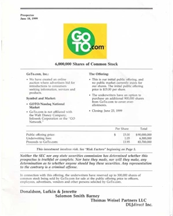 Goto.com IPO Prospectus - 1999