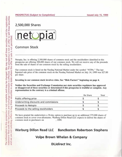 Netopia IPO Prospectus - 1999