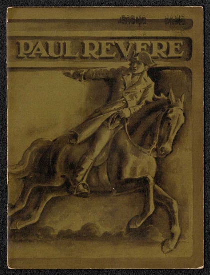 1930 Paul Revere - John Hancock Revolutionary War Booklet