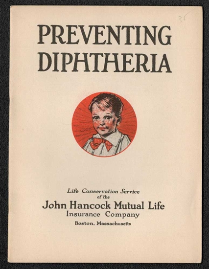 1924 Preventing Diphtheria - John Hancock Insurance Booklet