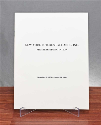 New York Futures Exchange  Membership Invitation 1979 - RARE