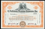 G. Heileman Brewing Specimen Stock Certificate - Old Style Beer