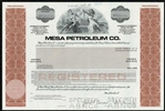 Mesa Petroleum Co. Specimen Stock Certificate - 1984