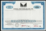 Mesa Petroleum Co. Specimen Certificate - T. Boone Pickens - 1967