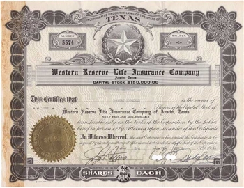 Western Reserve Life Insurance Company - Texas 1941