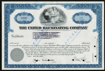 The United Illuminating Company Stock Certificate - 1956