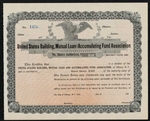 U.S. Building, Mutual Loan & Accumulating Assoc - 1890s