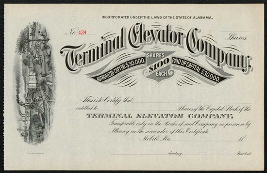 Terminal Elevator Company - 1890s Mobile AL