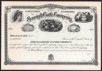 Searight Cattle Company  - Territory of Wyoming - 1880s