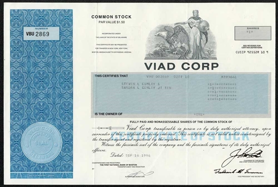 Viad Corp.  Stock Certificate