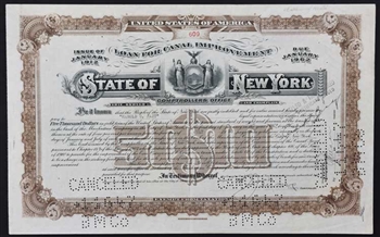 1938 State of New York Gold Bond Certificate