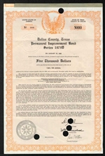 1979 Dallas County Bearer Bond - $5000