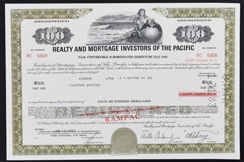 Realty and Mortgage Investors of the Pacific Bond