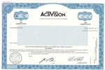 Activision Specimen Stock Certificate - Video Games