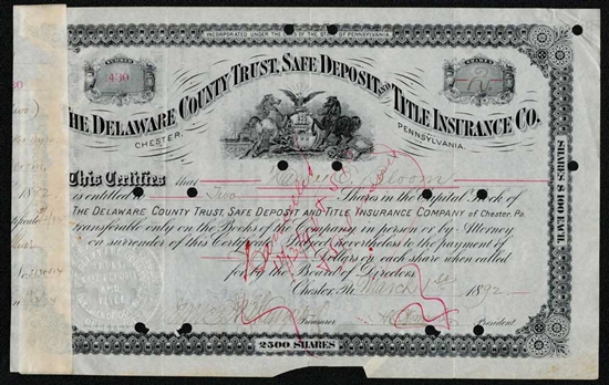 The Delaware County Trust, Safe Deposit and Title Insurance Co. - 1892
