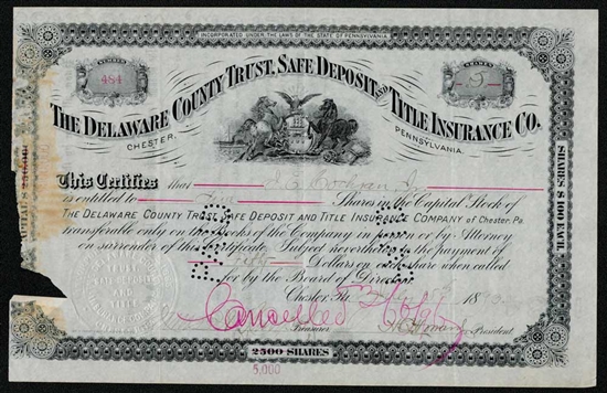 The Delaware County Trust, Safe Deposit and Title Insurance Co. - 1893