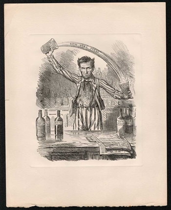 1862 Abraham Lincoln Political Cartoon Etching