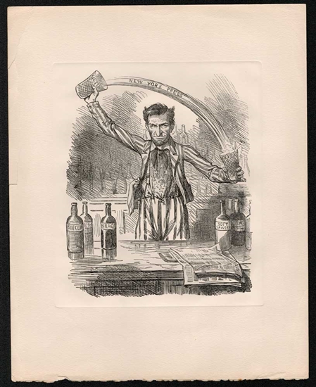 1862 Abraham Lincoln Political Cartoon Etching