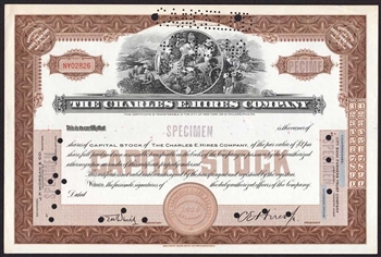 The Charles E. Hires Company Specimen Stock Certificate