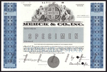 Merck & Co., Inc. Specimen Stock Certificate