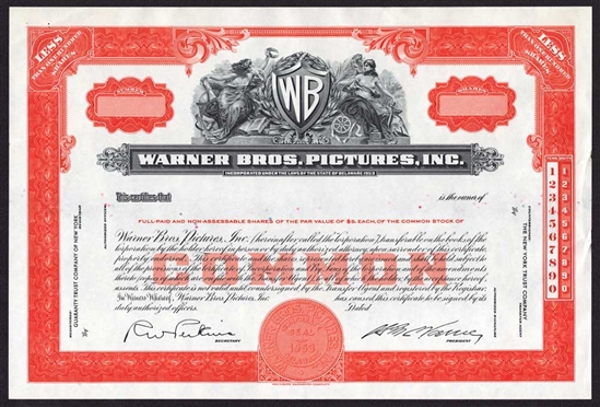 Warner Bros. Pictures, Inc. Production Proof