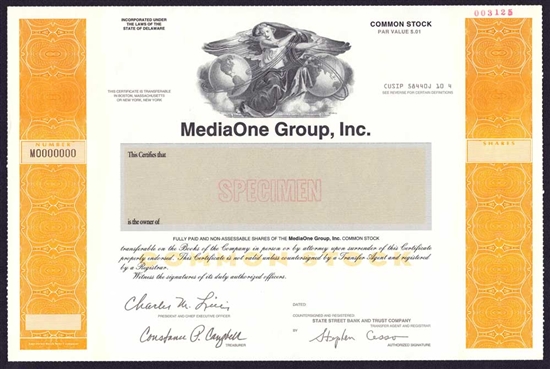 MediaOne Group, Inc. Specimen Stock Certificate