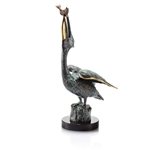 Pelican Sculpture on Marble