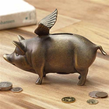 "When Pigs Fly" Piggy Bank