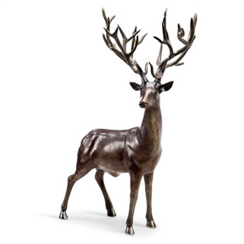 Woodland King Buck Deer Sculpture