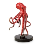 Surfacing Octopus Sculpture - Hot Patina Brass